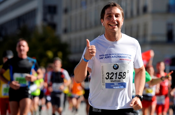 Mathias Hevert beim Berlin-Marathon