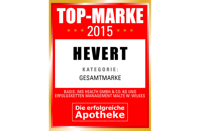 Markenarbeit ist Wertearbeit – Hevert ist TOP-Marke 2015 in der Kategorie „Gesamtmarke“.